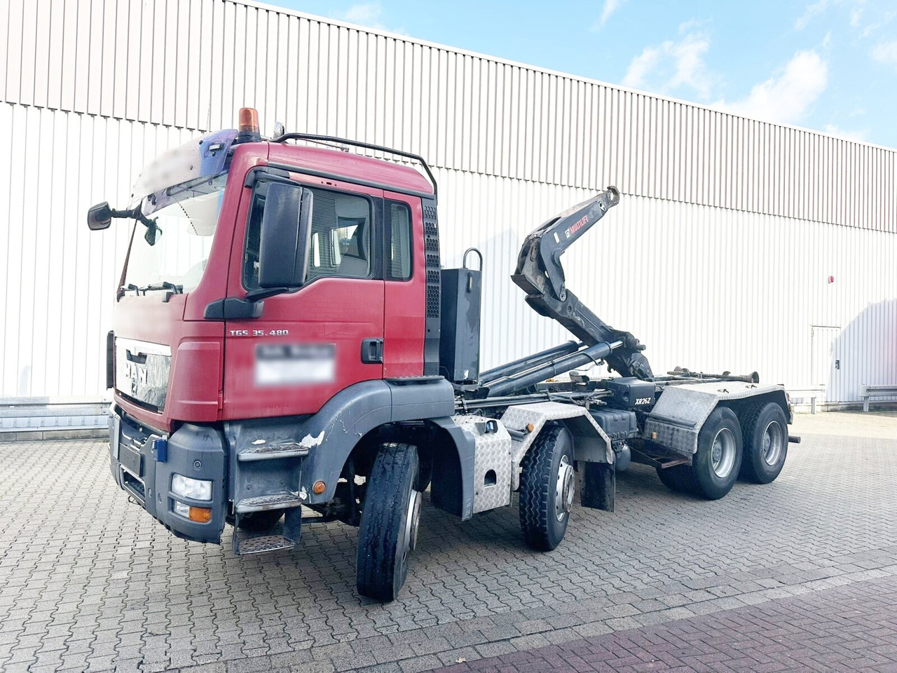 MAN TGS 35.480 8X4 BL TGS 35.400 8x4 BL, Schub-Knick bis 6,5m Container - 吊钩升降车:图1 MAN TGS 35.480 8X4 BL TGS 35.400 8x4 BL, Schub-Knick bis 6,5m Container - 吊钩升降车:图1