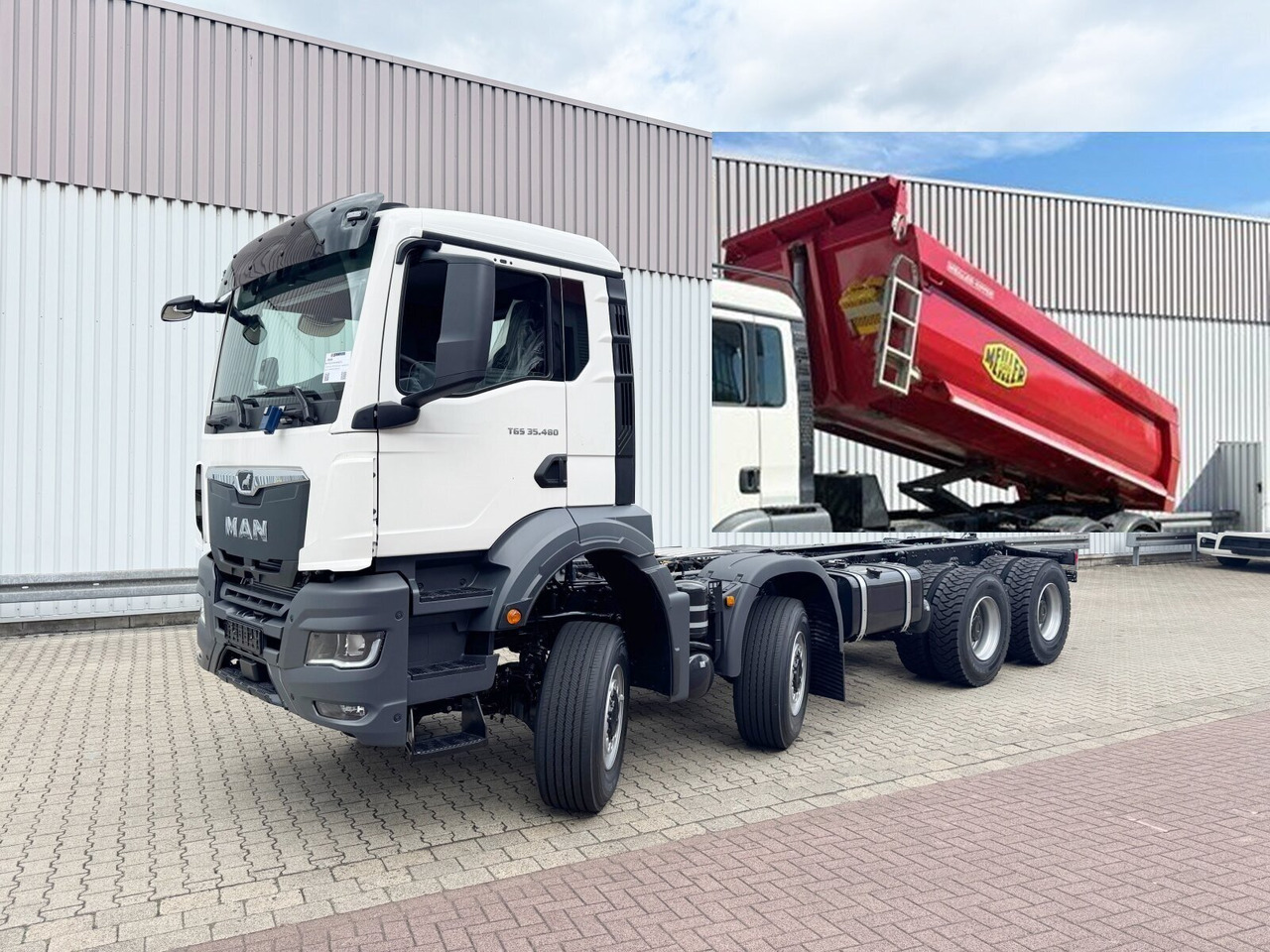 MAN TGS 35.480 8x8 BB CH TGS 35.480 8x8 BB CH, Meiller Stahlmulde 18m³ - 自卸车:图1 MAN TGS 35.480 8x8 BB CH TGS 35.480 8x8 BB CH, Meiller Stahlmulde 18m³ - 自卸车:图1