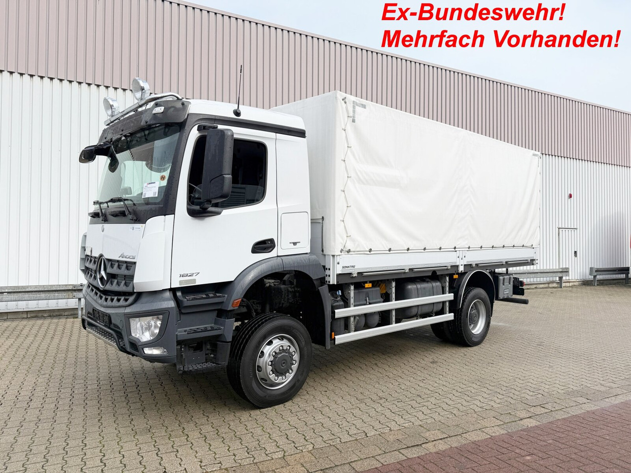 Mercedes-Benz Arocs 1827 A 4x4 Arocs 1827 A 4x4, Ex-! - 栏板式/ 平板卡车:图1 Mercedes-Benz Arocs 1827 A 4x4 Arocs 1827 A 4x4, Ex-! - 栏板式/ 平板卡车:图1
