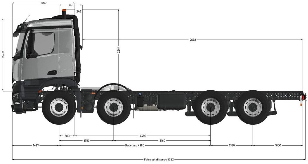 Mercedes-Benz Arocs 3253 L 8x4/4 Arocs 3253 L 8x4/4, MultimediaCockpit, Navi, Motorabtrieb - 驾驶室底盘卡车:图5 Mercedes-Benz Arocs 3253 L 8x4/4 Arocs 3253 L 8x4/4, MultimediaCockpit, Navi, Motorabtrieb - 驾驶室底盘卡车:图5