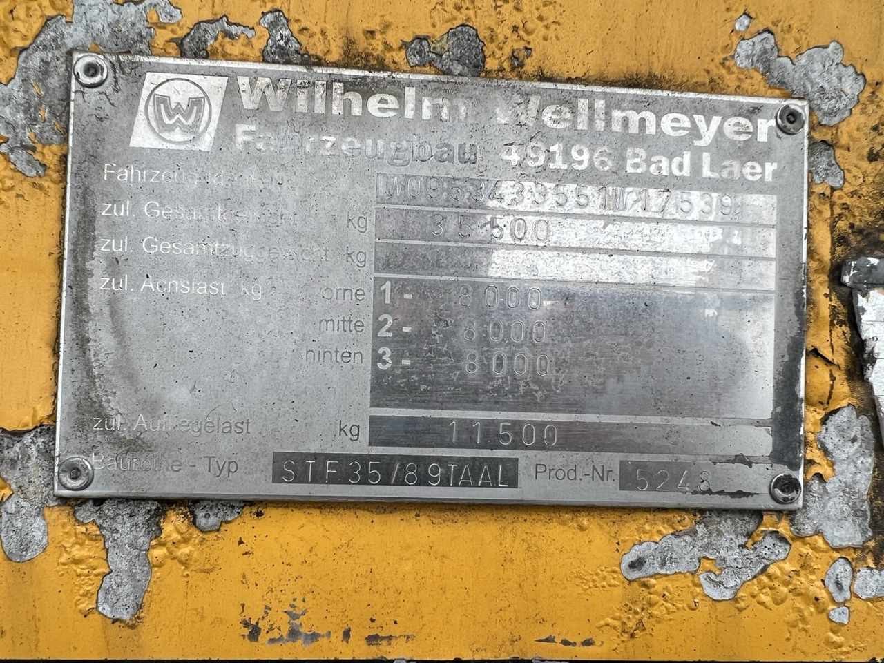 STF 35/89 TA AL Wellmeyer, STF 35/89 TA AL, ca. 25 cbm, ALU, 2xLiftachse - 液罐半拖车:图3 STF 35/89 TA AL Wellmeyer, STF 35/89 TA AL, ca. 25 cbm, ALU, 2xLiftachse - 液罐半拖车:图3