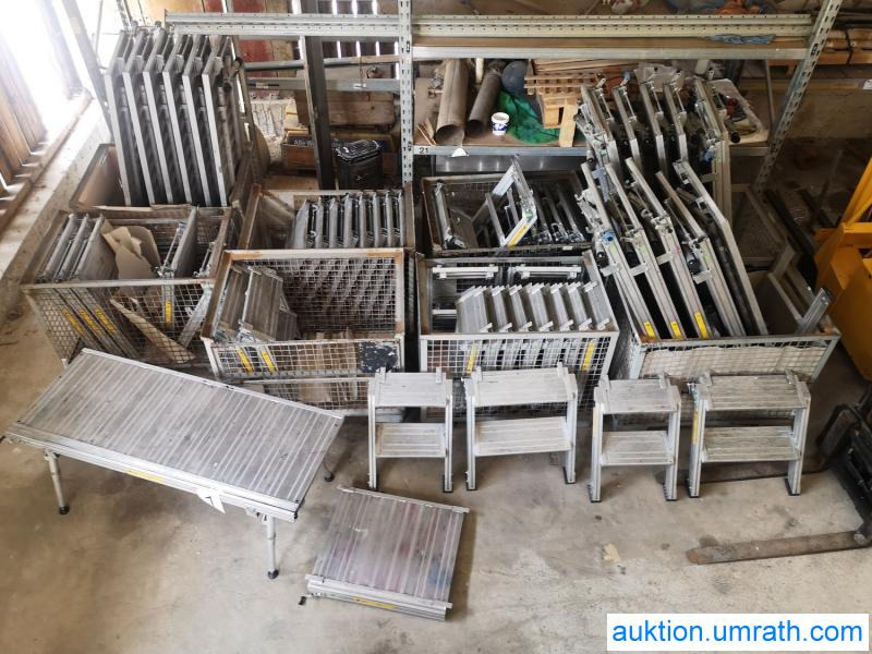 Posten Konvolut Zarges Plattform Laufsteg Bühne Überstieg Gehsteig Sockel Treppen Aluminium hochwertig - 车间设备:图1 Posten Konvolut Zarges Plattform Laufsteg Bühne Überstieg Gehsteig Sockel Treppen Aluminium hochwertig - 车间设备:图1