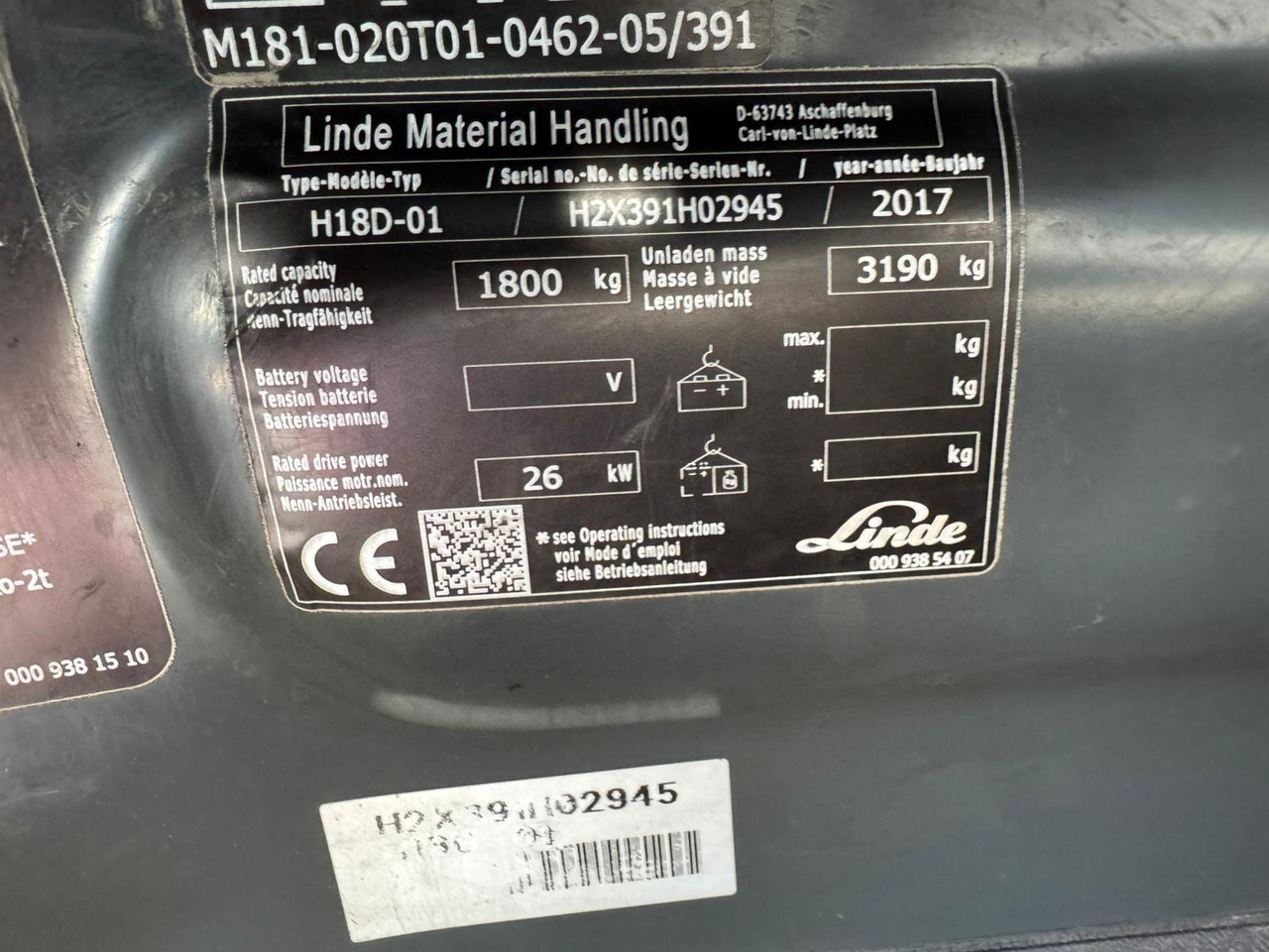 柴油叉车 LINDE H18D-01 Triplexmast Diesel 3.+4. Ventil Kabine Heizung：图9