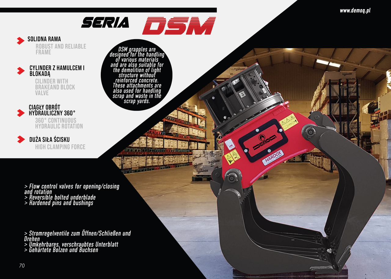 DEMOQ DSM160E typ A - 抓斗 适用于 挖掘机:图5 DEMOQ DSM160E typ A - 抓斗 适用于 挖掘机:图5