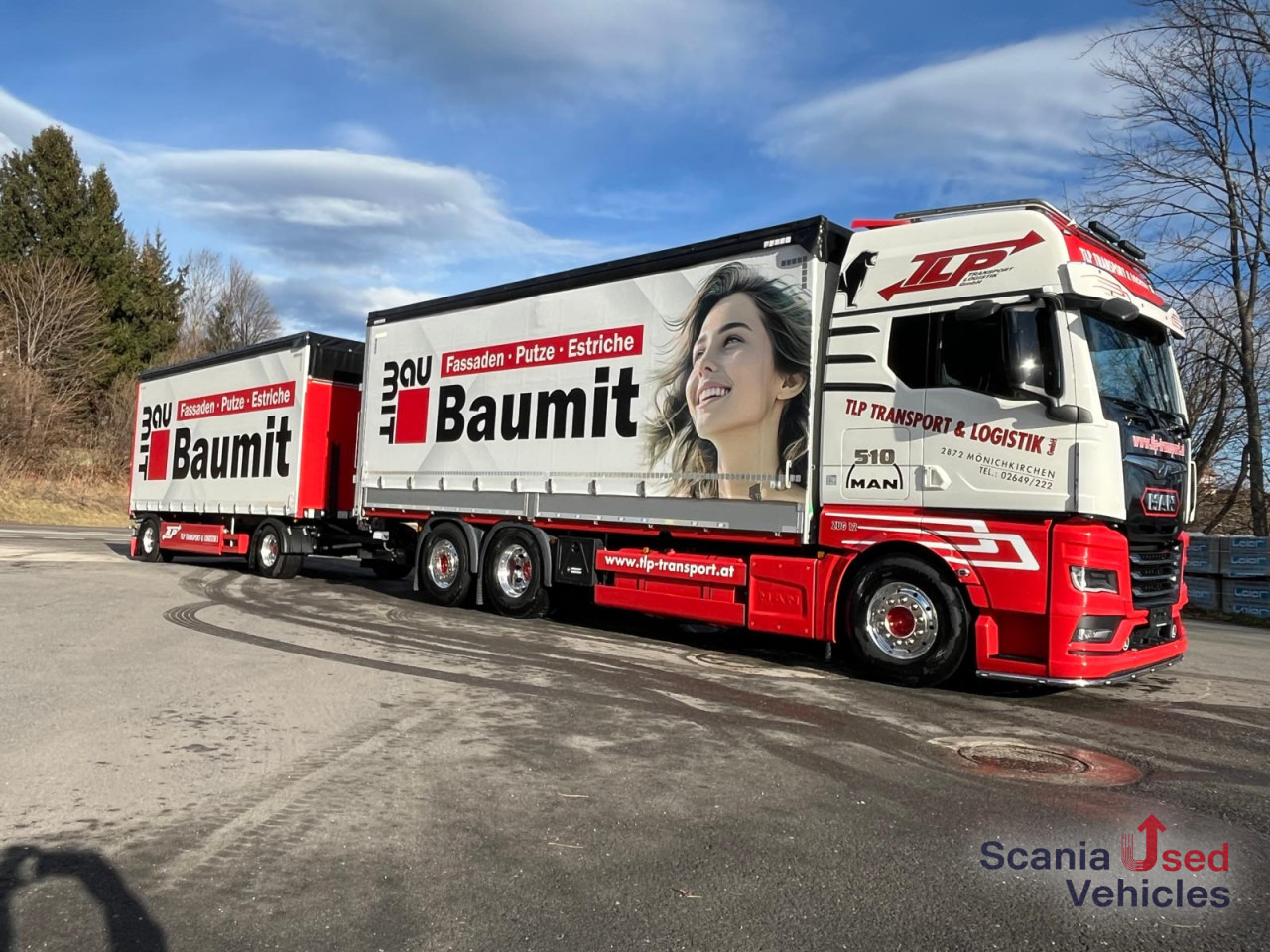 MAN TGX 26.510 6x2-4 LL Pritsche + Anhänger - 侧帘卡车:图2 MAN TGX 26.510 6x2-4 LL Pritsche + Anhänger - 侧帘卡车:图2