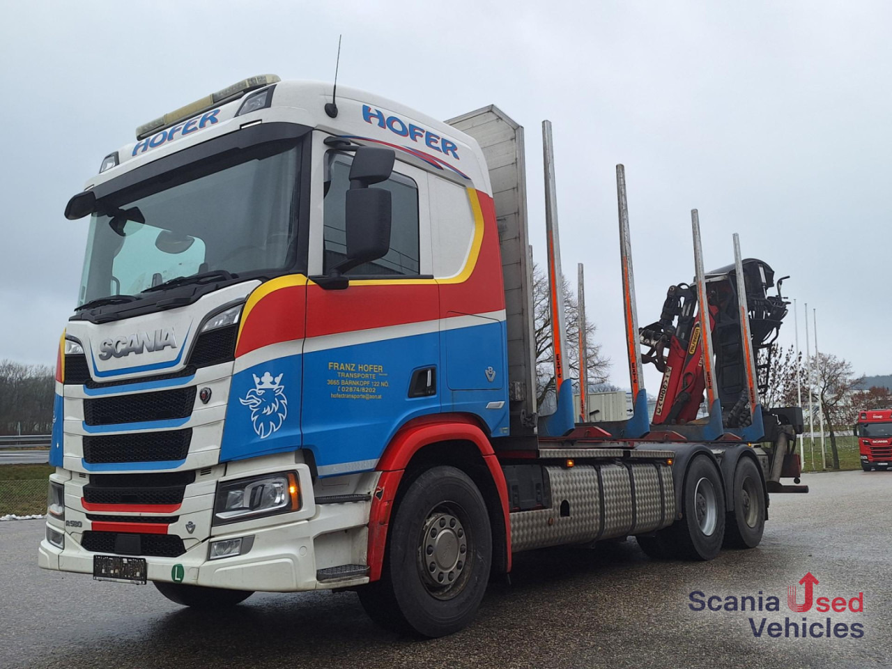 SCANIA R 580 B6x4NB+Epsilon M12 Z - 木材运输车, 起重车:图1 SCANIA R 580 B6x4NB+Epsilon M12 Z - 木材运输车, 起重车:图1