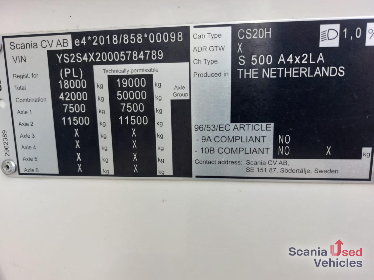 SCANIA S 500 A4x2LA Highline 4-Balg Luftfederung LEDER - 牵引车:图5 SCANIA S 500 A4x2LA Highline 4-Balg Luftfederung LEDER - 牵引车:图5