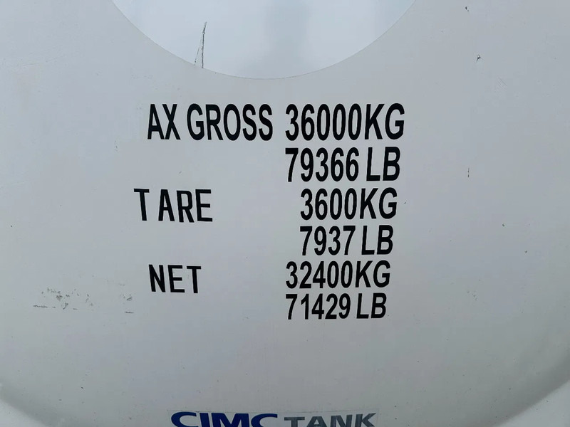 CIMC 20FT ISO / 25.030L - 1 comp. / L4BN / UN Portable / T11 / test: 10 -2026 租赁 CIMC 20FT ISO / 25.030L - 1 comp. / L4BN / UN Portable / T11 / test: 10 -2026:图18 CIMC 20FT ISO / 25.030L - 1 comp. / L4BN / UN Portable / T11 / test: 10 -2026 租赁 CIMC 20FT ISO / 25.030L - 1 comp. / L4BN / UN Portable / T11 / test: 10 -2026:图18