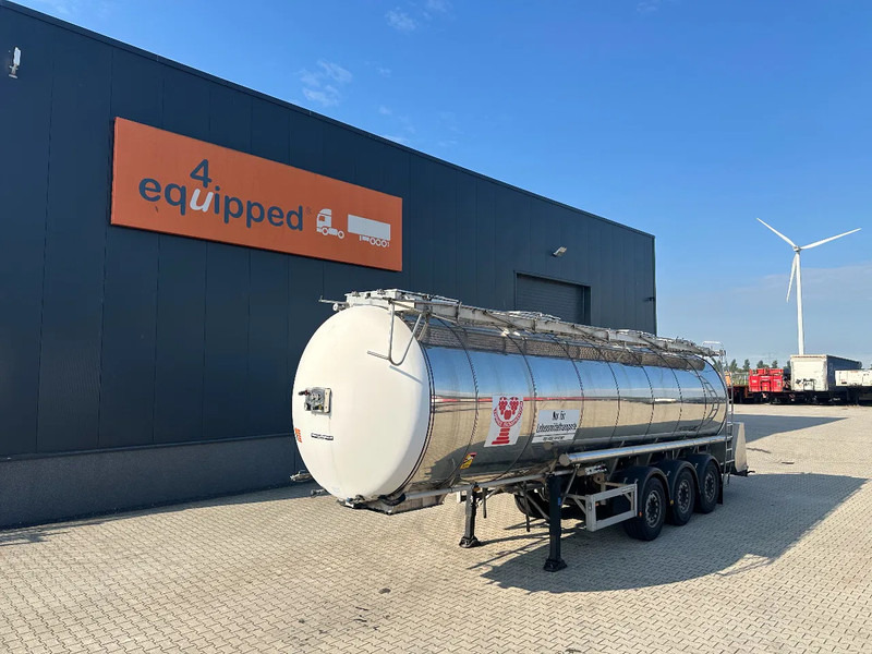 Feldbinder FOOD / LEVENSMIDDELEN / LEBENSMITTEL / 33.500L / 3-COMP / PUMP / NL-trailer / APK: 05-2026 - 液罐半拖车:图1 Feldbinder FOOD / LEVENSMIDDELEN / LEBENSMITTEL / 33.500L / 3-COMP / PUMP / NL-trailer / APK: 05-2026 - 液罐半拖车:图1