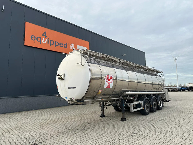 Feldbinder LEVENSMIDDELEN / FOOD / LEBENSMITTEL / 33.500L / 3-COMP / POMP / NL-trailer / APK: 09-2026, 10x beschikbaar - 液罐半拖车:图1 Feldbinder LEVENSMIDDELEN / FOOD / LEBENSMITTEL / 33.500L / 3-COMP / POMP / NL-trailer / APK: 09-2026, 10x beschikbaar - 液罐半拖车:图1