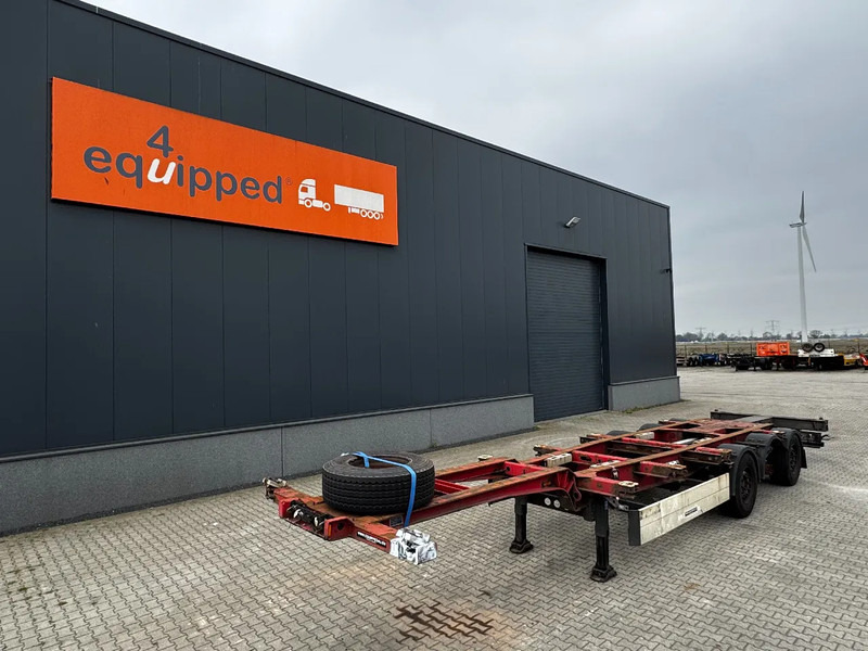 Schmitz Cargobull 40FT HC-chassis, disc, liftaxle, extendable at the rear, WITH WORK!!! - 集装箱运输车/ 可拆卸车身的半拖车:图1 Schmitz Cargobull 40FT HC-chassis, disc, liftaxle, extendable at the rear, WITH WORK!!! - 集装箱运输车/ 可拆卸车身的半拖车:图1