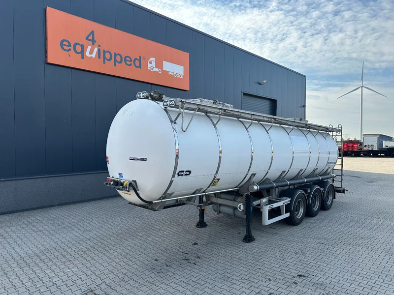 Van Hool LEBENSMITTEL / RVS Rahmen / Leergewicht: 5.860kg / 29.500L / 1-Kammer+ 1 Schwallwand / Scheibebremse / NL / APK - 液罐半拖车:图1 Van Hool LEBENSMITTEL / RVS Rahmen / Leergewicht: 5.860kg / 29.500L / 1-Kammer+ 1 Schwallwand / Scheibebremse / NL / APK - 液罐半拖车:图1