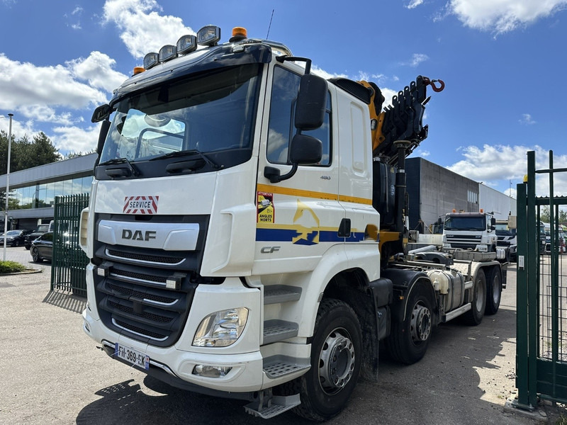 DAF CF 480 8x4 HOOKLIFT + CRANE (19m!) EFFER 205 / 6S + WINCH - RETARDER - *165.000km* - VERY NICE - 起重车:图3 DAF CF 480 8x4 HOOKLIFT + CRANE (19m!) EFFER 205 / 6S + WINCH - RETARDER - *165.000km* - VERY NICE - 起重车:图3