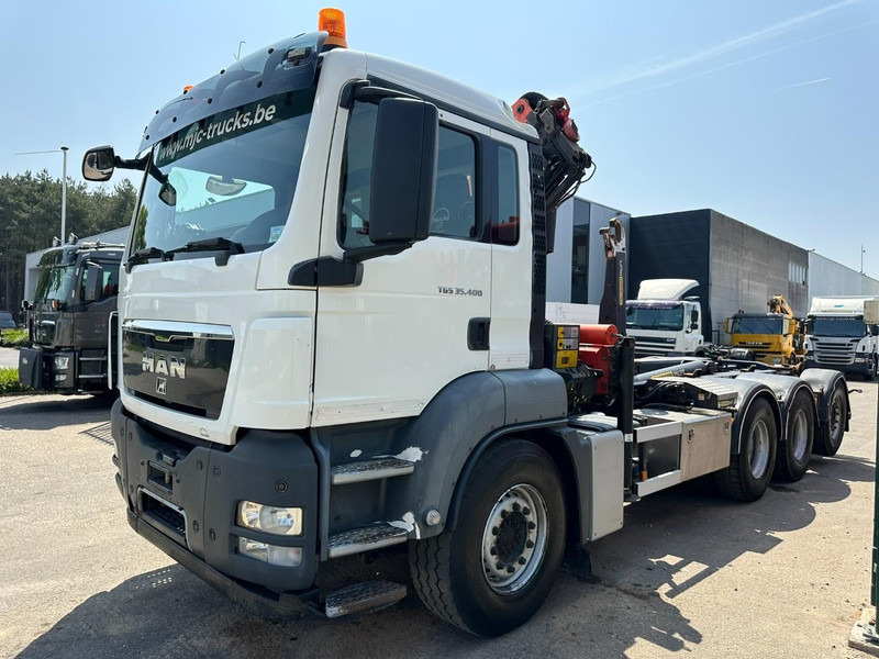 MAN TGS 35.400 8x4 TRIDEM HOOKLIFT T22 + CRANE PALFINGER PK 18001 EH + RADIO - EURO 5 - LIFT/STEERING AXLE - BE TRUCK - 吊钩升降车, 起重车:图4 MAN TGS 35.400 8x4 TRIDEM HOOKLIFT T22 + CRANE PALFINGER PK 18001 EH + RADIO - EURO 5 - LIFT/STEERING AXLE - BE TRUCK - 吊钩升降车, 起重车:图4