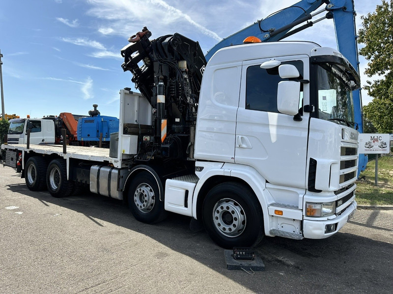 Scania 114C-380 8x4 + CRANE HIAB 700 E-5 - PLATFORM 6m80 + TWISTLOCKS - MANUAL - RETARDER - STEEL SPRING / BIG AXLE HUB REDUCTION - AP ACHSEN - 起重车:图1 Scania 114C-380 8x4 + CRANE HIAB 700 E-5 - PLATFORM 6m80 + TWISTLOCKS - MANUAL - RETARDER - STEEL SPRING / BIG AXLE HUB REDUCTION - AP ACHSEN - 起重车:图1
