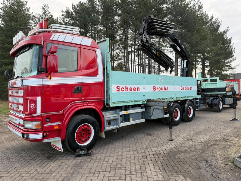 Scania 164L-480 V8 6x4 BAUSTOFF + KRAN HIAB 350-4 + JIB 90-4 - *TOP ZUSTAND* - ROTATOR - RADIO - RETARDER - BLATT / AP ACHSEN - BELGISCHE LKW - 栏板式/ 平板卡车, 起重车:图3 Scania 164L-480 V8 6x4 BAUSTOFF + KRAN HIAB 350-4 + JIB 90-4 - *TOP ZUSTAND* - ROTATOR - RADIO - RETARDER - BLATT / AP ACHSEN - BELGISCHE LKW - 栏板式/ 平板卡车, 起重车:图3