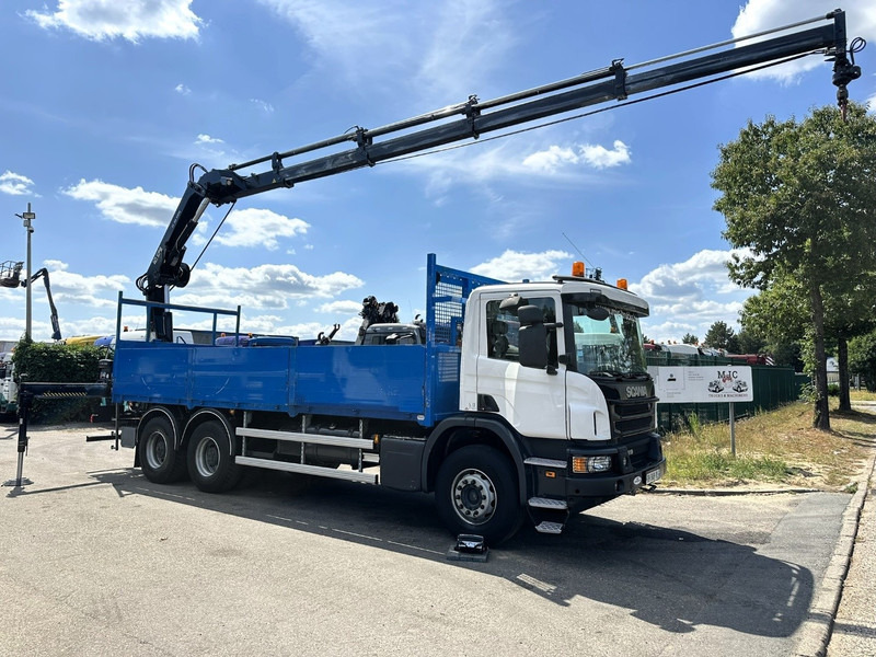 Scania P410 6x4 PRITSCHE + KRAN HIAB 166 ES-4 - RETARDER - ROTATOR - PLATFORM 6m80 - BIG AXLES HUB REDUCTION - STEEL SPRING - 栏板式/ 平板卡车, 起重车:图2 Scania P410 6x4 PRITSCHE + KRAN HIAB 166 ES-4 - RETARDER - ROTATOR - PLATFORM 6m80 - BIG AXLES HUB REDUCTION - STEEL SPRING - 栏板式/ 平板卡车, 起重车:图2