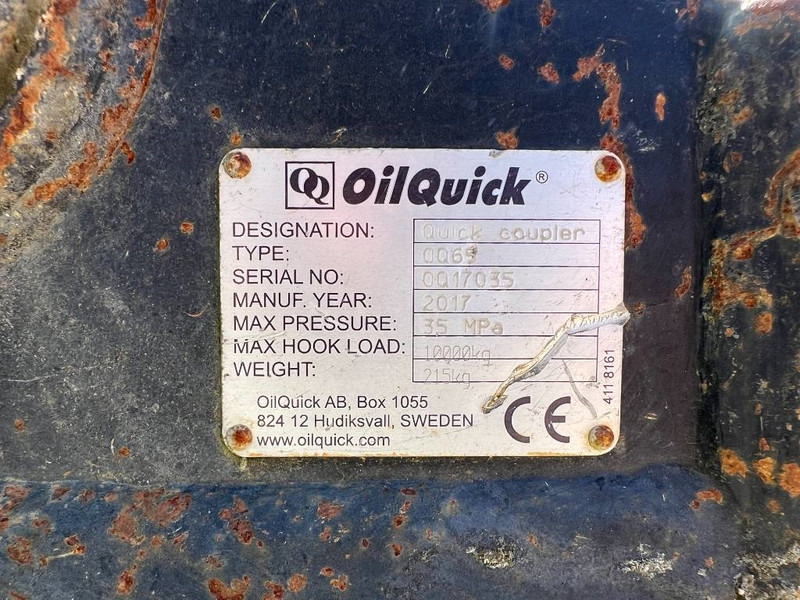 OilQuick OQ65 - M314F / M316F / M318F - 快速耦合器 适用于 建筑机械:图4 OilQuick OQ65 - M314F / M316F / M318F - 快速耦合器 适用于 建筑机械:图4