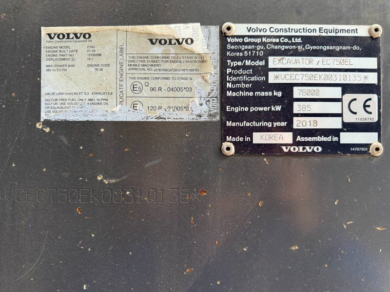 Volvo EC750E L - 履带式挖掘机:图5 Volvo EC750E L - 履带式挖掘机:图5