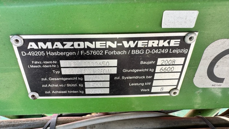 Amazone Cirrus 4001 Special - 条播机:图2 Amazone Cirrus 4001 Special - 条播机:图2