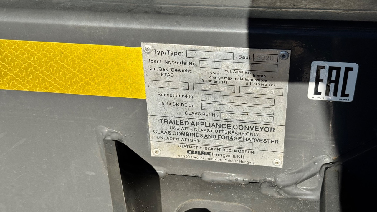 CLAAS VARIO 1080 Schneidwerkswagen - 联合收割机:图4 CLAAS VARIO 1080 Schneidwerkswagen - 联合收割机:图4