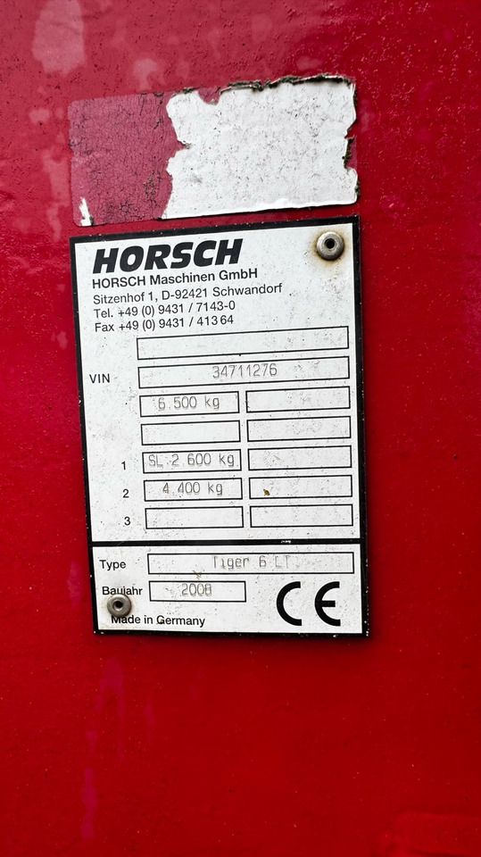 Horsch Tiger 6 LT in top Zustand - 耕耘机:图2 Horsch Tiger 6 LT in top Zustand - 耕耘机:图2
