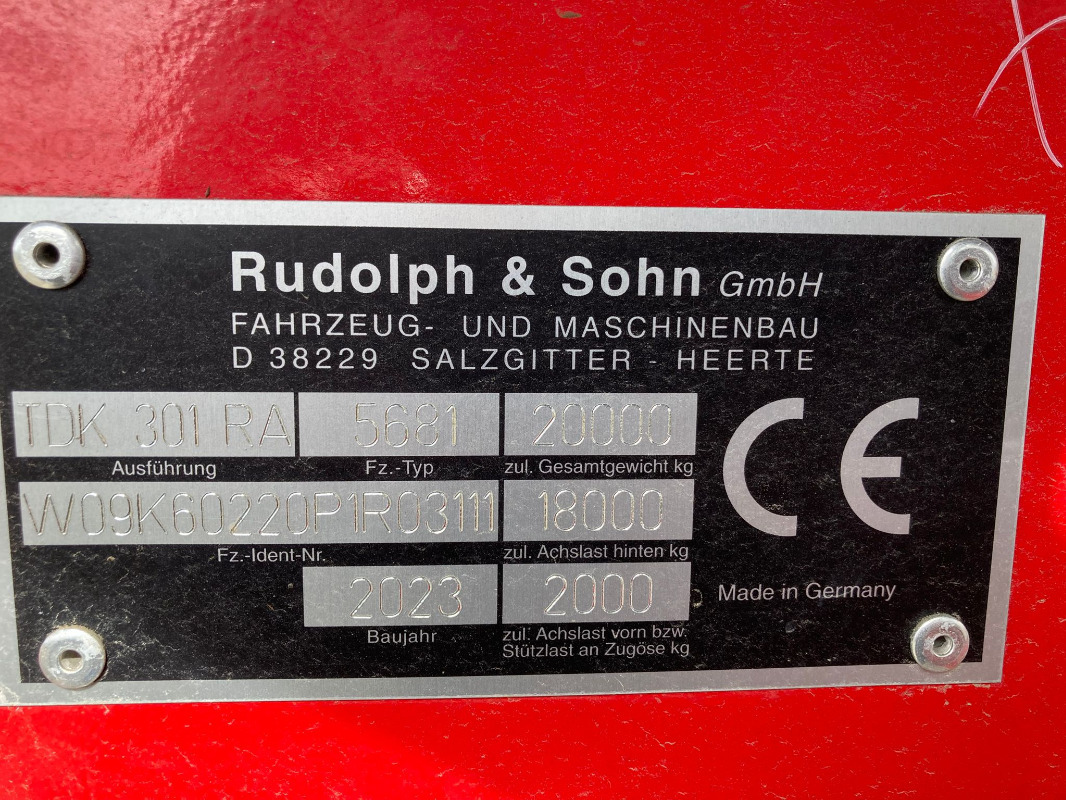 Rudolph TDK 301 RA - 农场自卸拖车/ 自卸车:图4 Rudolph TDK 301 RA - 农场自卸拖车/ 自卸车:图4
