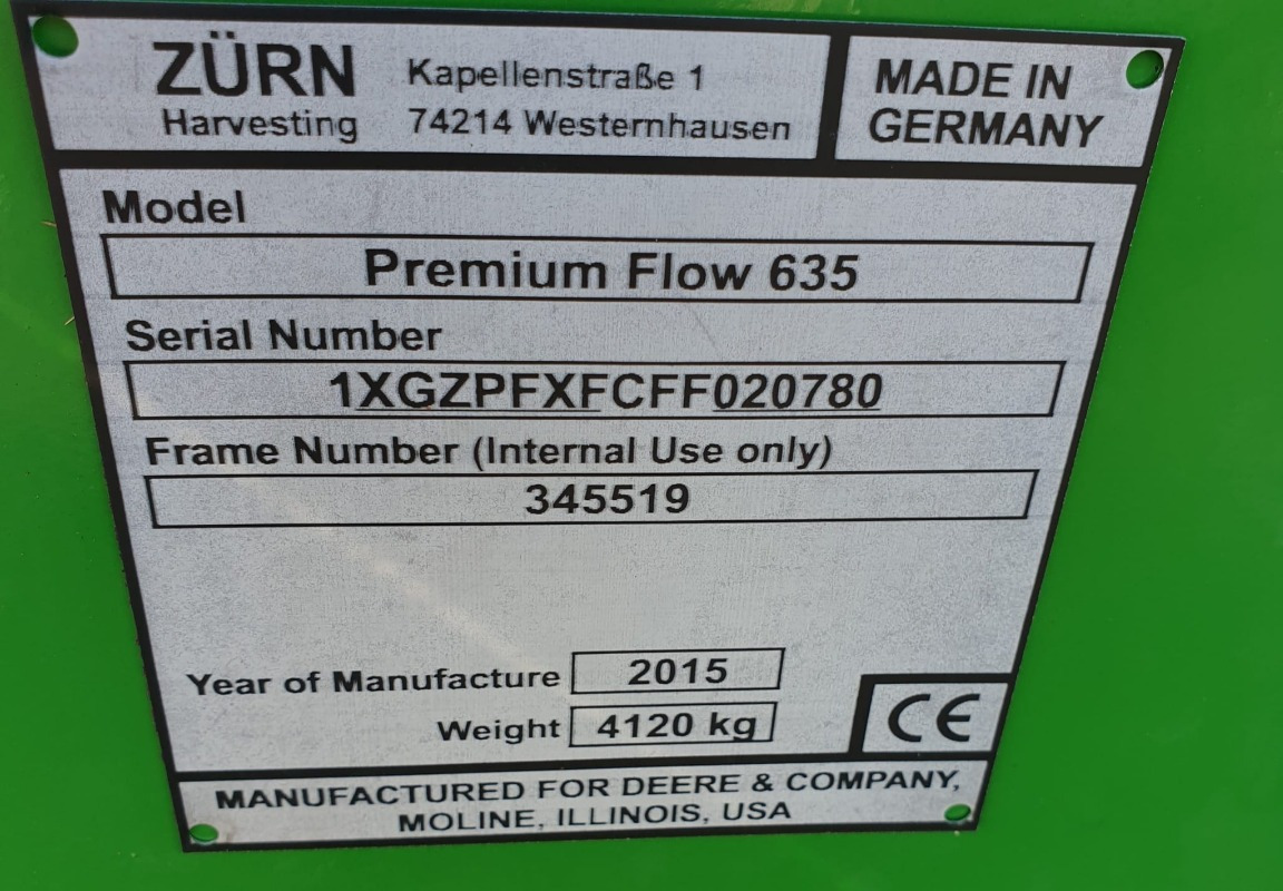 John Deere 635 PREMIUMFLOW - 联合收割机:图3 John Deere 635 PREMIUMFLOW - 联合收割机:图3
