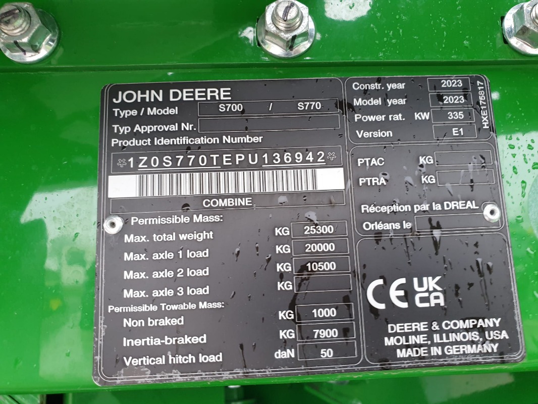 John Deere S770 - 联合收割机:图2 John Deere S770 - 联合收割机:图2
