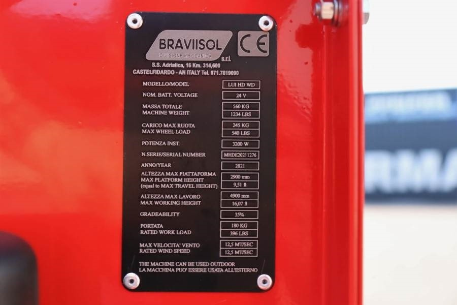 铰接臂 Bravi LUI HD WD Leonardo New, Electric, 4.90m Working He：图6