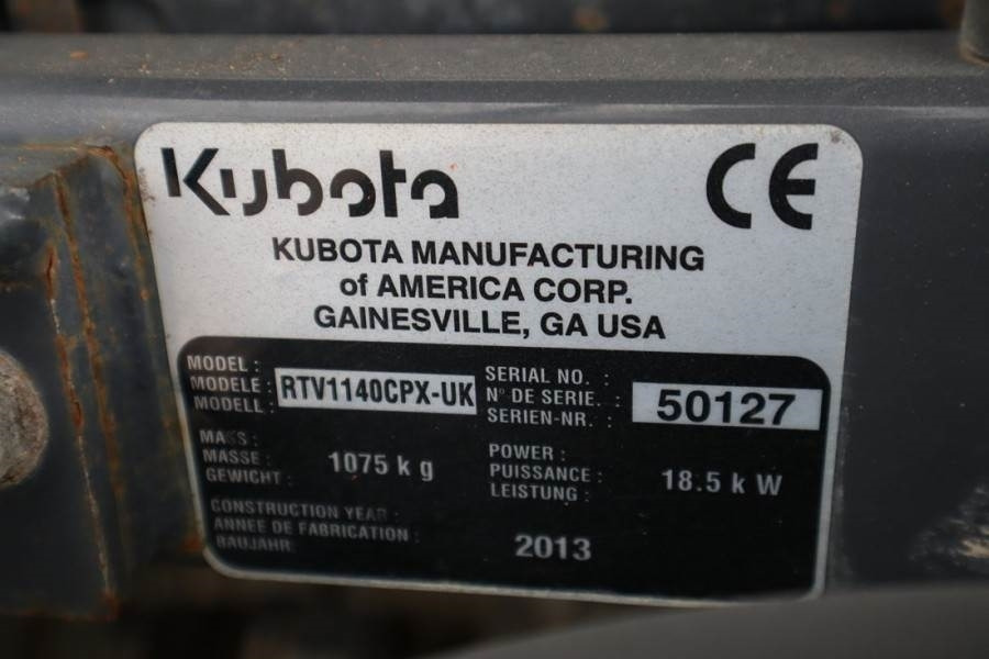 Kubota RTV1140CPX 4x4 Dutch Registration, Diesel, 4x4 Dri  租赁 Kubota RTV1140CPX 4x4 Dutch Registration, Diesel, 4x4 Dri：图7