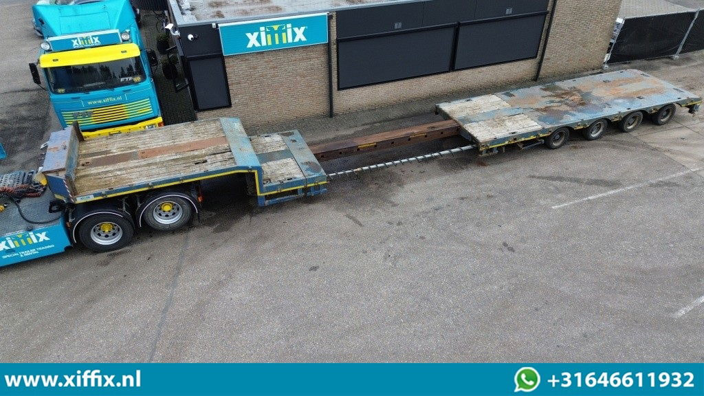 ES-GE 4-ass. Uitschuifbare semi dieplader / 78 cm. Hoog / 2x naloop gestuurd - 低装载半拖车:图1 ES-GE 4-ass. Uitschuifbare semi dieplader / 78 cm. Hoog / 2x naloop gestuurd - 低装载半拖车:图1