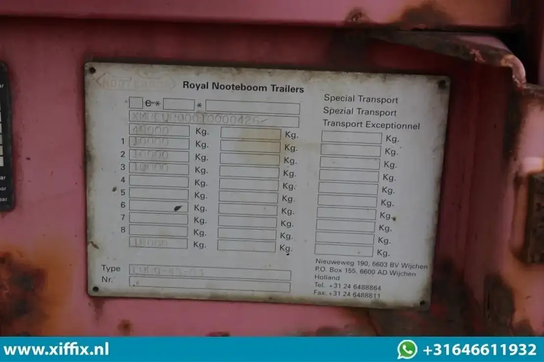 低装载半拖车 Nooteboom 3-ass. Dieplader / 3x gestuurd:图8 低装载半拖车 Nooteboom 3-ass. Dieplader / 3x gestuurd:图8