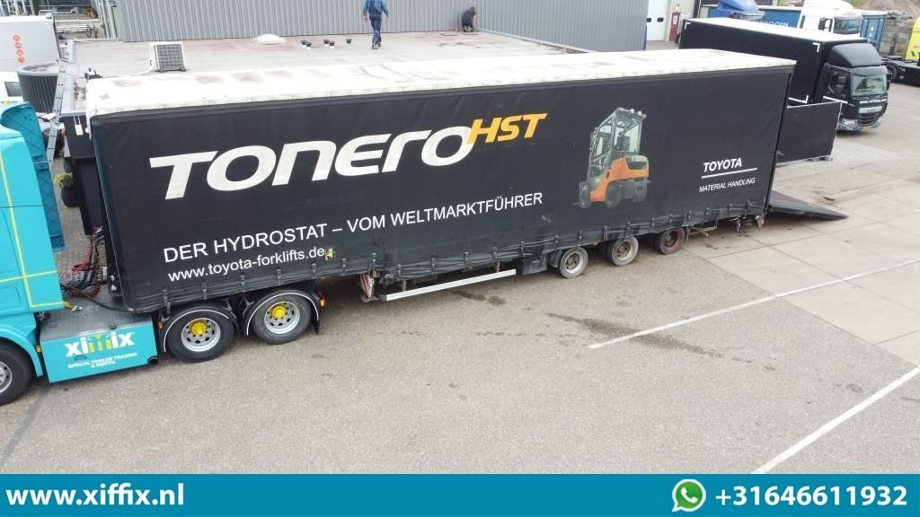 Wiese 3-ass. Semi dieplader met huifopbouw / Wiese 9 tons laadklep - 低装载半拖车:图1 Wiese 3-ass. Semi dieplader met huifopbouw / Wiese 9 tons laadklep - 低装载半拖车:图1