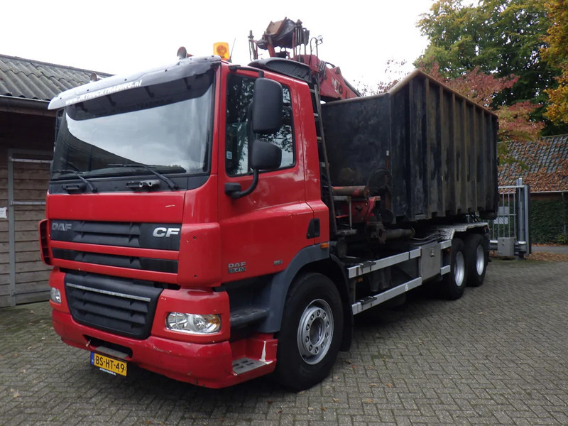 DAF CF 85 410 Euro 5 / Manual / Blad-Lucht / Boogie - Liftas / HTS Kabel / 9 T vooras / Palfinger G 100 L Crane - 光缆系统卡车:图1 DAF CF 85 410 Euro 5 / Manual / Blad-Lucht / Boogie - Liftas / HTS Kabel / 9 T vooras / Palfinger G 100 L Crane - 光缆系统卡车:图1