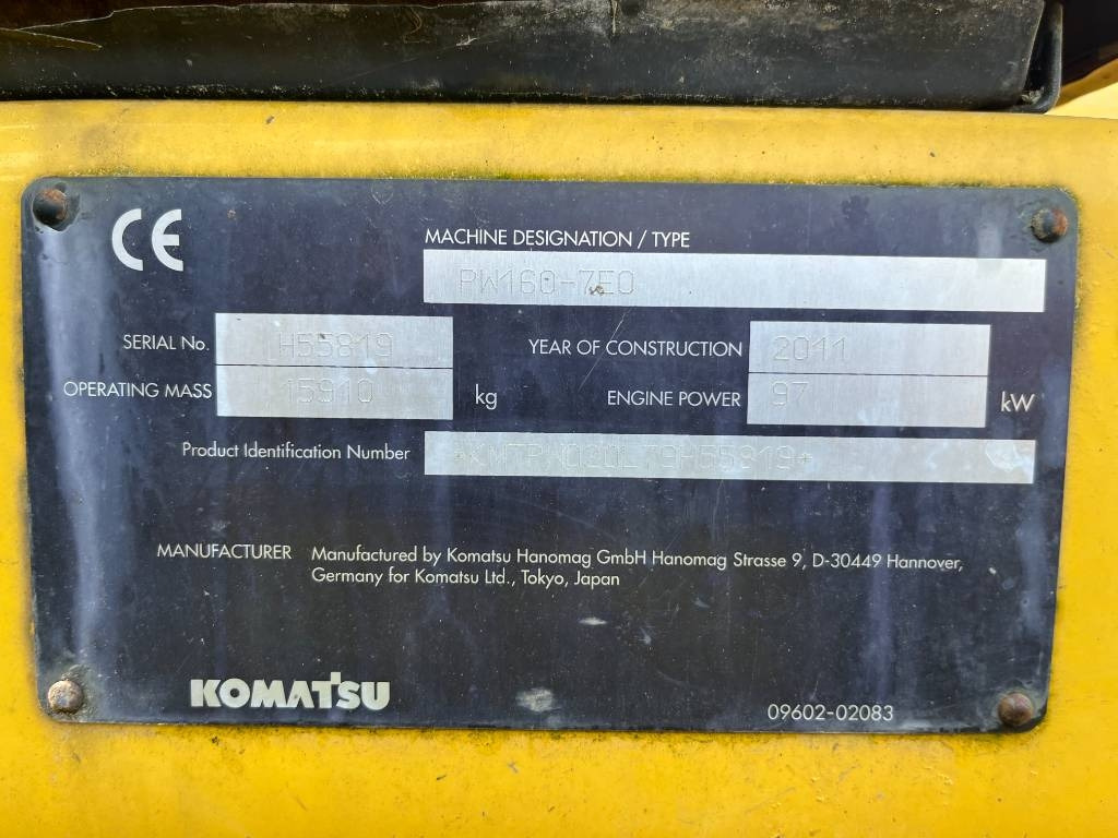 轮式挖掘机 Komatsu PW 160-7：图8