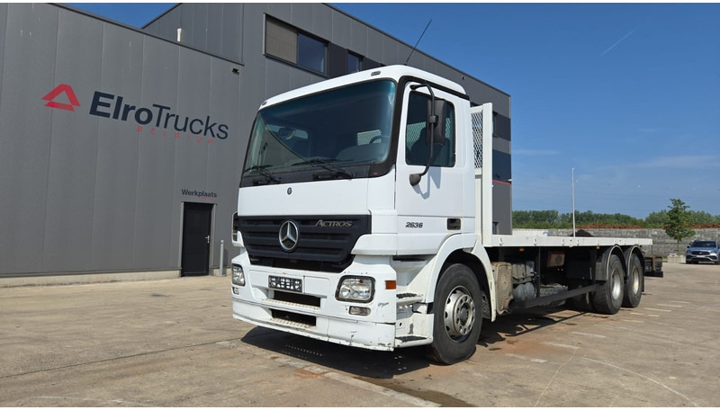 Mercedes-Benz Actros 2636 (6X4 / LAMES / GRAND PONT / MP2 / STEEL SUSP. / BOITE MANUELLE / MANUAL GEARBOX / 9M CHASSIS !!!) - 栏板式/ 平板卡车:图1 Mercedes-Benz Actros 2636 (6X4 / LAMES / GRAND PONT / MP2 / STEEL SUSP. / BOITE MANUELLE / MANUAL GEARBOX / 9M CHASSIS !!!) - 栏板式/ 平板卡车:图1