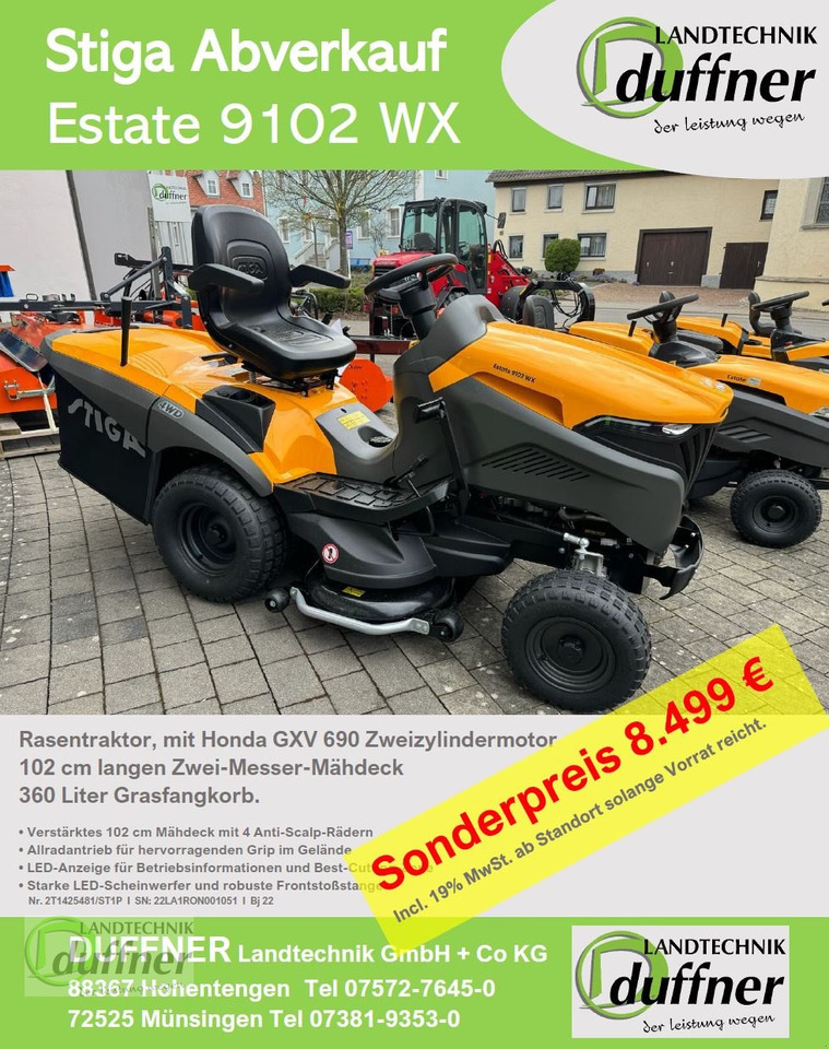 Stiga Estate 9102 WX Allrad - 园林割草机:图1 Stiga Estate 9102 WX Allrad - 园林割草机:图1