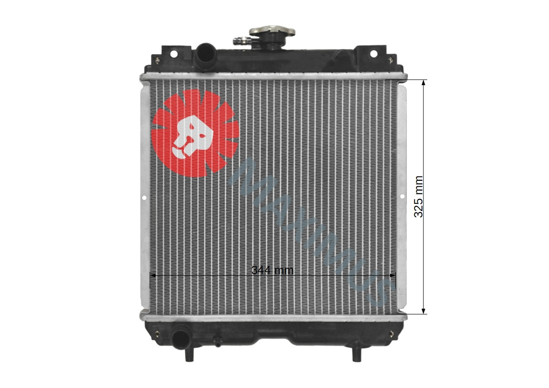 KUBOTA BX1850, BX2350, BX24, BX1860, BX2360, BX25, BX1870, BX2370, BX1870, BX2370, BX2380, BX23, BX1880, BX2380, - 散热器 适用于 紧凑型拖拉机:图2 KUBOTA BX1850, BX2350, BX24, BX1860, BX2360, BX25, BX1870, BX2370, BX1870, BX2370, BX2380, BX23, BX1880, BX2380, - 散热器 适用于 紧凑型拖拉机:图2