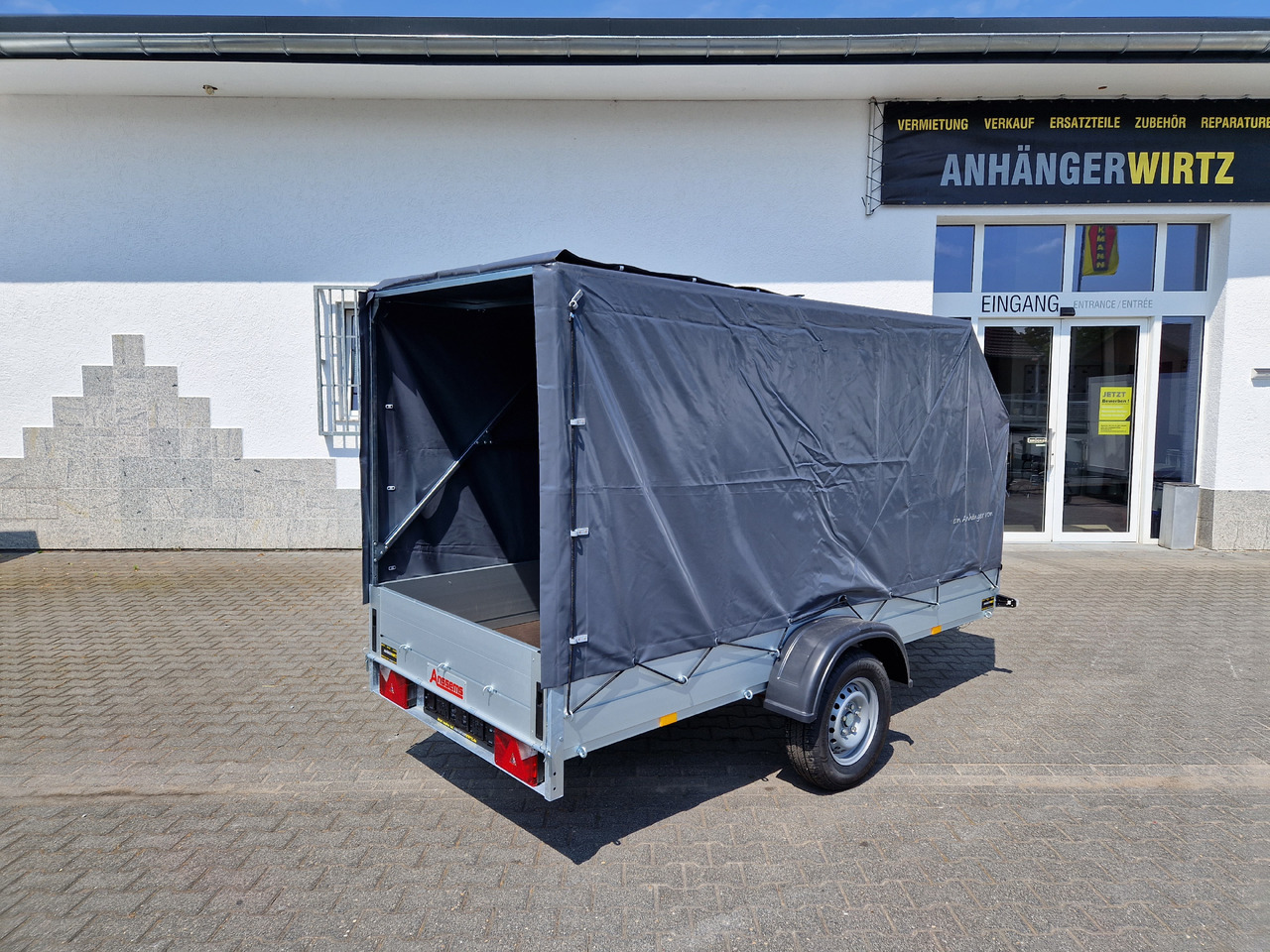 Aluliner Planen Anhänger GTB 1200 301x126x150cm +Hochplane grau schräg (M) 1200kg Aktion - 汽车拖车:图3 Aluliner Planen Anhänger GTB 1200 301x126x150cm +Hochplane grau schräg (M) 1200kg Aktion - 汽车拖车:图3