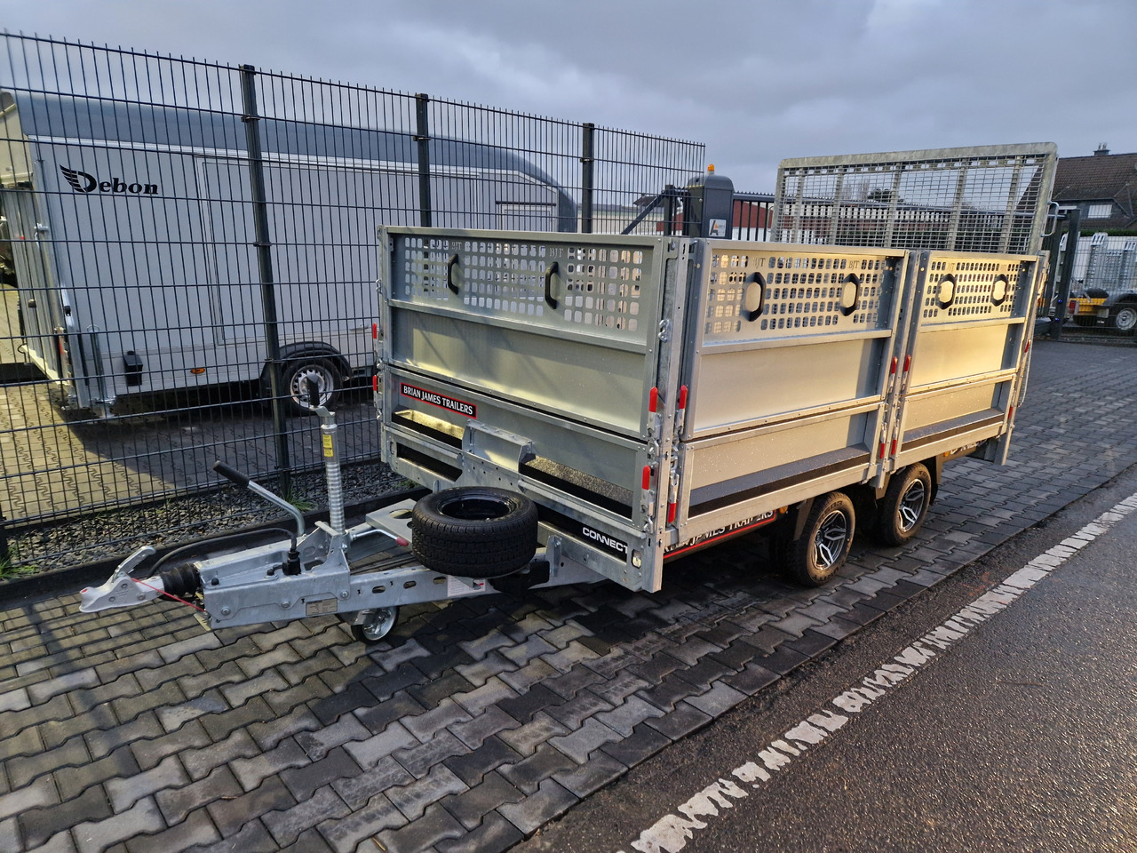 栏板式/ 平板拖车 Brian James Trailer Connect 310x188cm black Premium Greenkeeper Alufelgen Tandem 10" 3000kg：图8