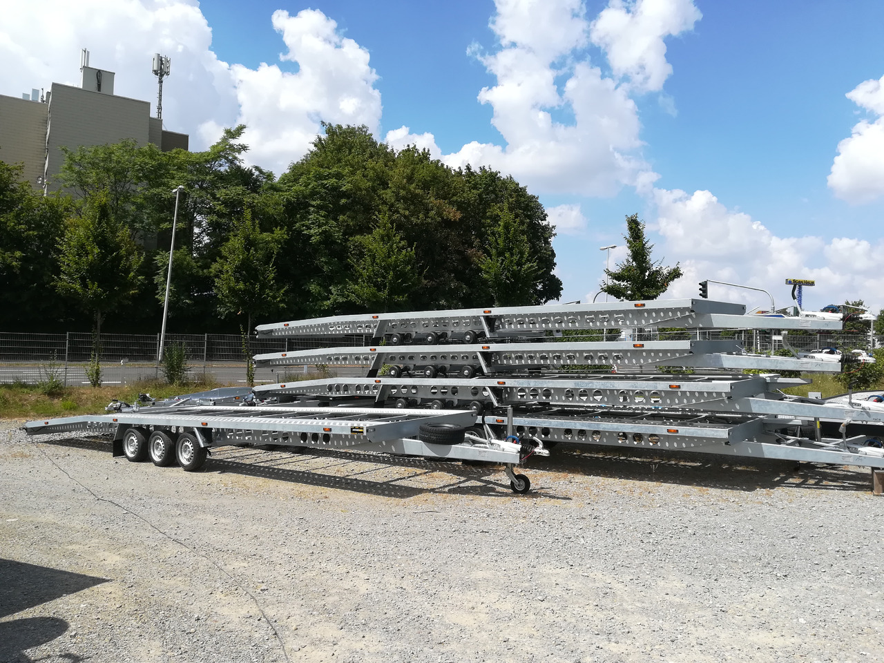 自动转运拖车 Cartrailer 3500 easyload knicklader 855x205cm Tridem 14" 3500kg für 2 PKW Modell 21：图8