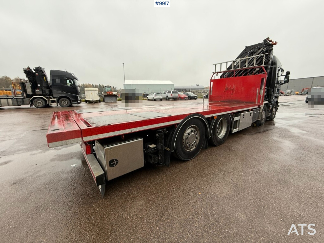 Crane truck/Flatbed truck Scania R520 8X2*6 HIAB XS 855E-8 HIPRO - 栏板式/ 平板卡车, 起重车:图5 Crane truck/Flatbed truck Scania R520 8X2*6 HIAB XS 855E-8 HIPRO - 栏板式/ 平板卡车, 起重车:图5