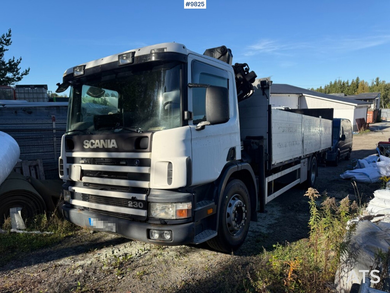 Crane truck Scania P94 230 with tail lift - 栏板式/ 平板卡车, 起重车:图1 Crane truck Scania P94 230 with tail lift - 栏板式/ 平板卡车, 起重车:图1