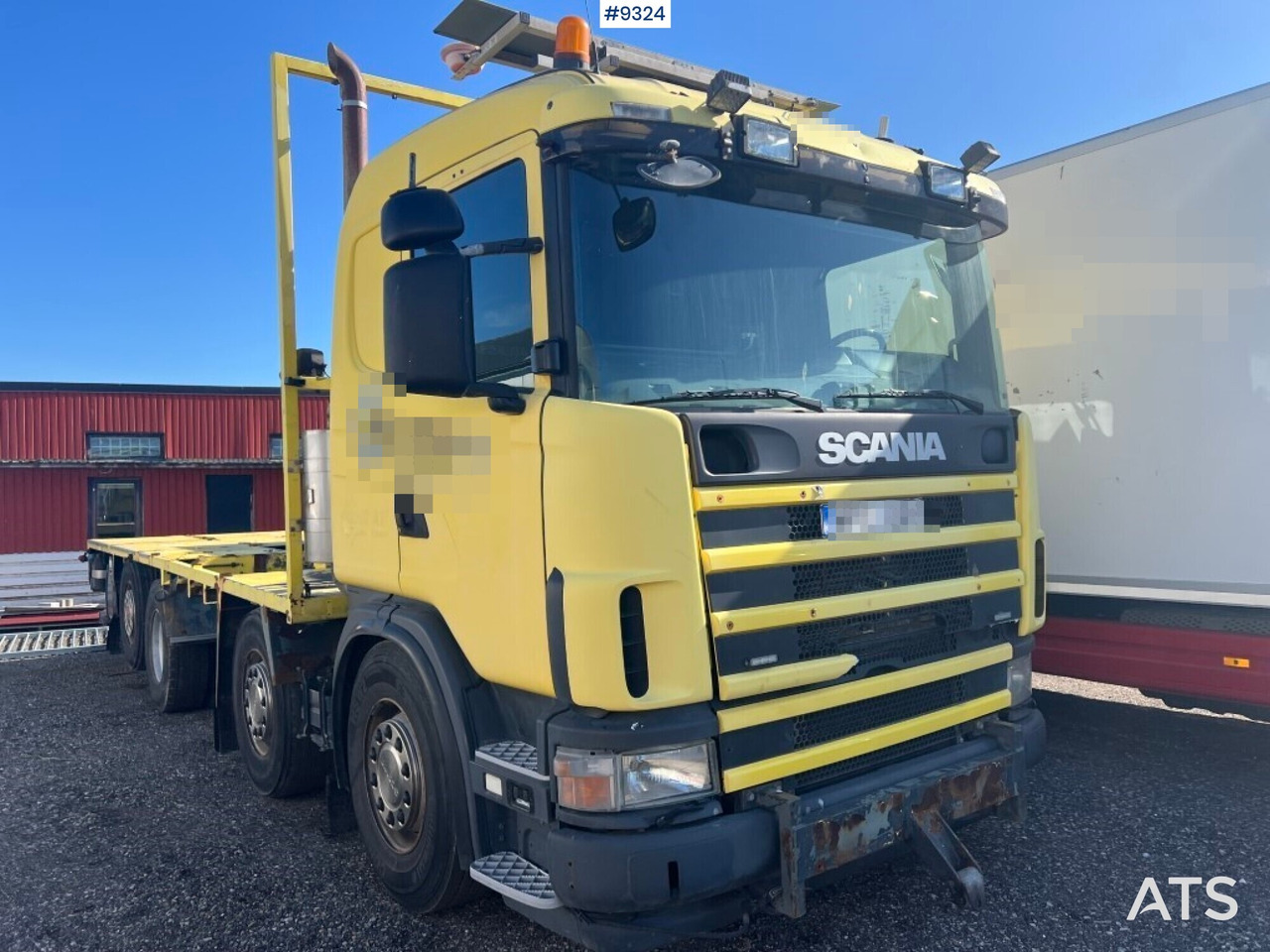 Flatbed truck Scania R124GB8X26NB420 - 栏板式/ 平板卡车:图3 Flatbed truck Scania R124GB8X26NB420 - 栏板式/ 平板卡车:图3