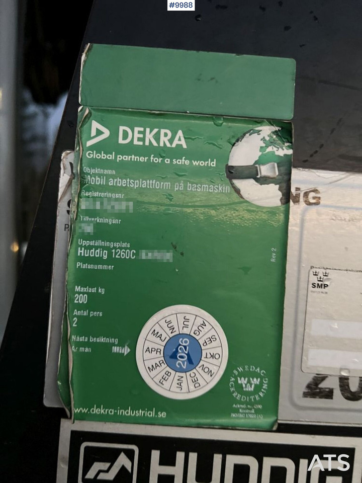 反铲装载机 HUDDIG 1260C Grävlastare – Linjeutrustad:图12 反铲装载机 HUDDIG 1260C Grävlastare – Linjeutrustad:图12