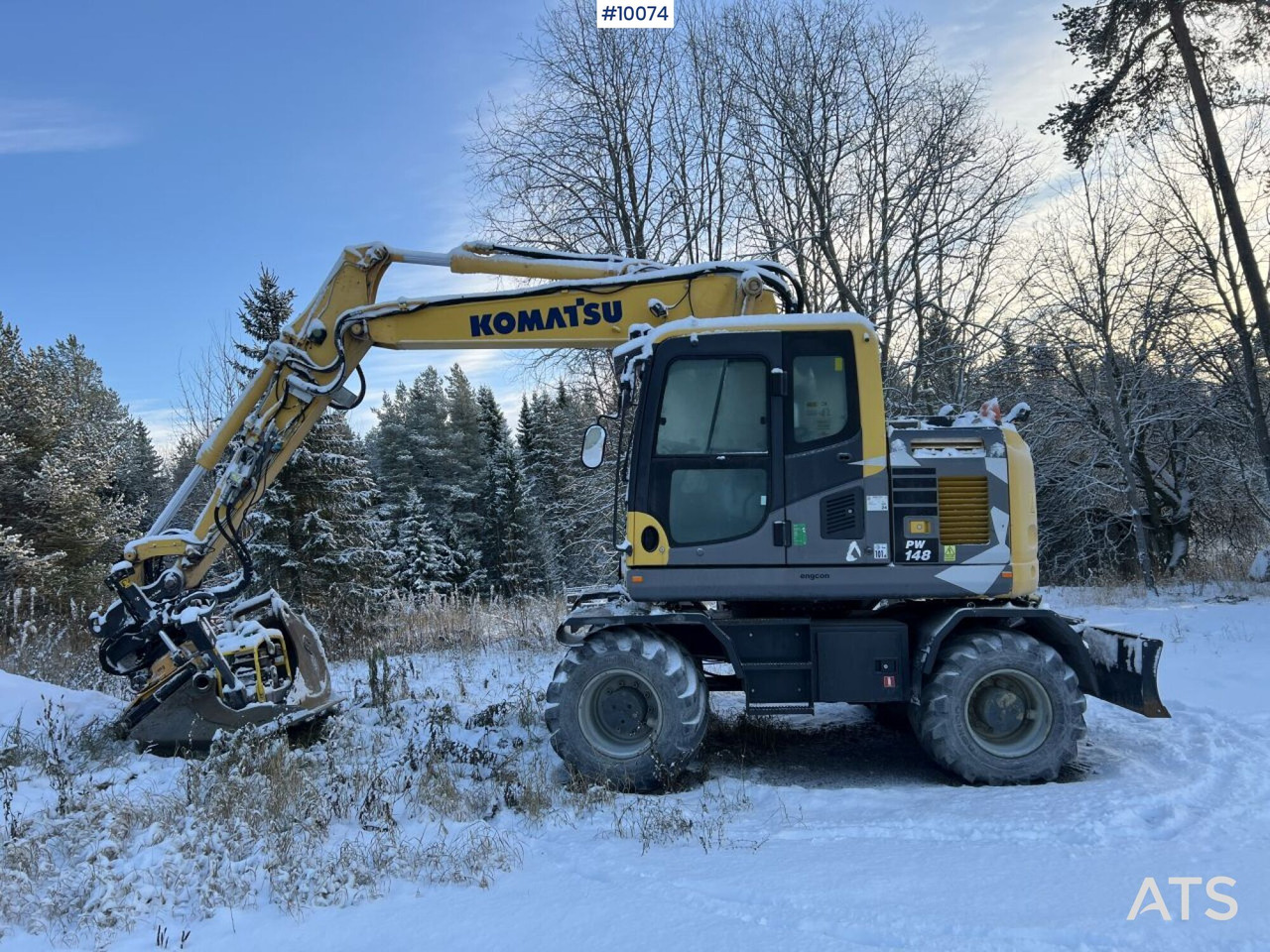 Komatsu PW148 Wheeled excavator with rotor and buckets - 轮式挖掘机:图1 Komatsu PW148 Wheeled excavator with rotor and buckets - 轮式挖掘机:图1