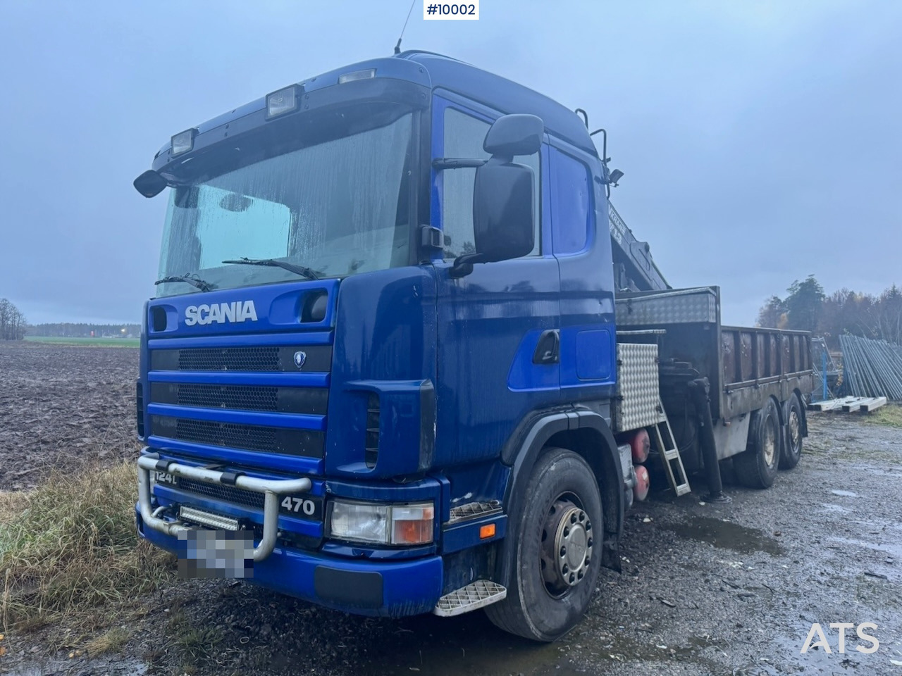 Scania R124 6x2 Flatbed truck with timber crane 租赁 Scania R124 6x2 Flatbed truck with timber crane：图8