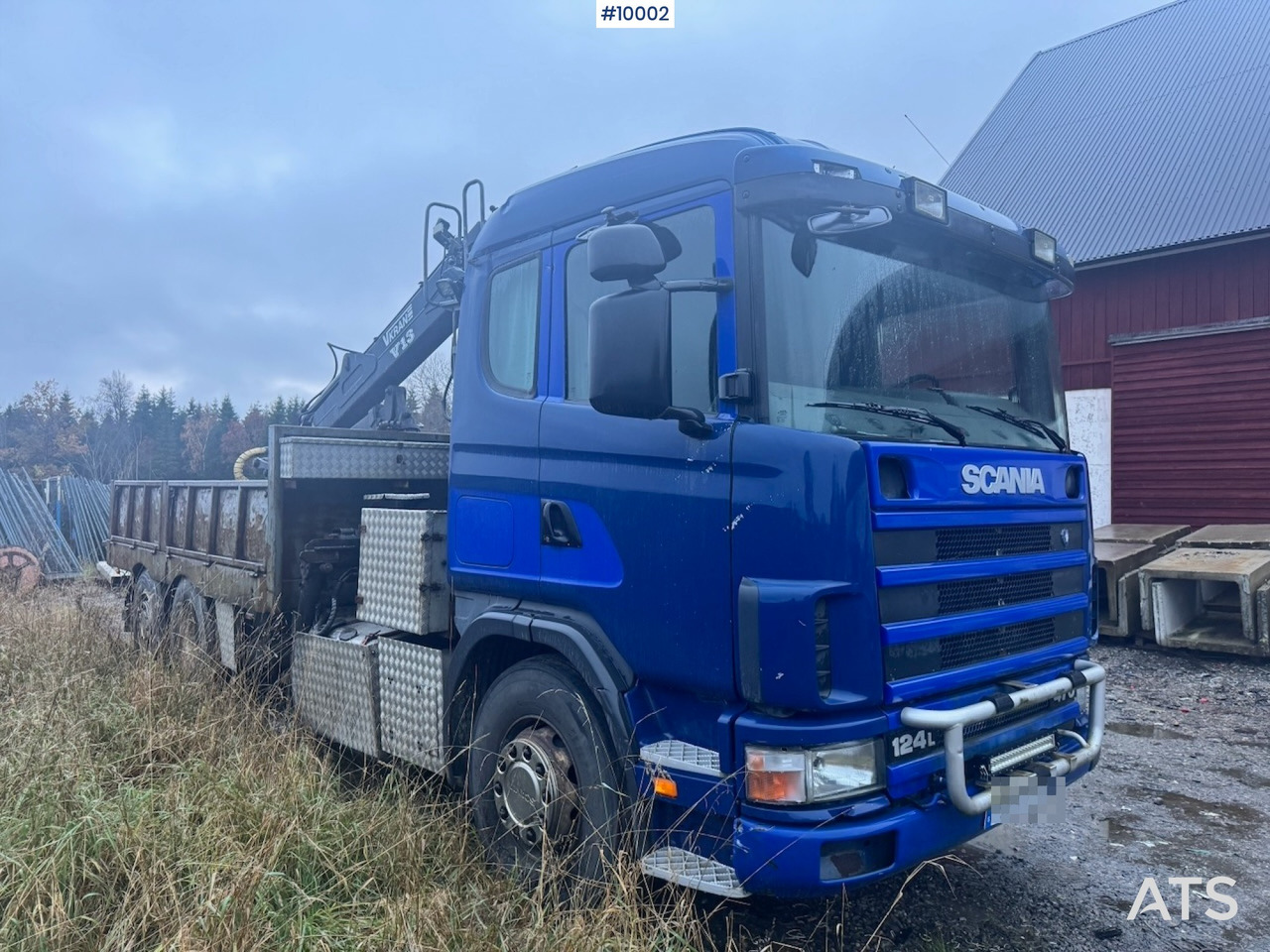Scania R124 6x2 Flatbed truck with timber crane 租赁 Scania R124 6x2 Flatbed truck with timber crane：图11