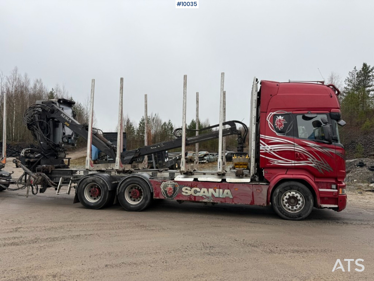 Scania R730 timber truck with crane and trailer (VIDEO) - 木材运输车, 起重车:图3 Scania R730 timber truck with crane and trailer (VIDEO) - 木材运输车, 起重车:图3